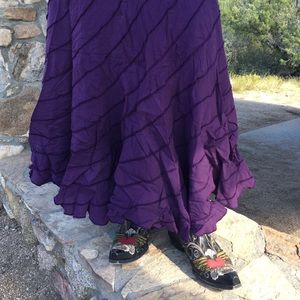 Hippie Boho Purple Swirl Skirt